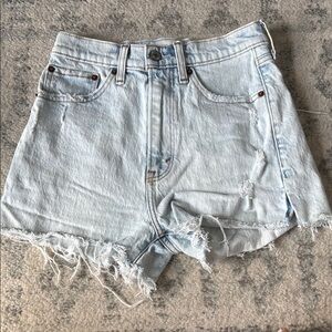 Abercrombie & Fitch Blue Jean Shorts Vintage-Inspired Distressed